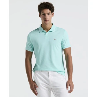 Polo moda interlock manga corta verde