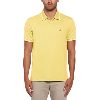 Polo moda interlock manga corta amarilla