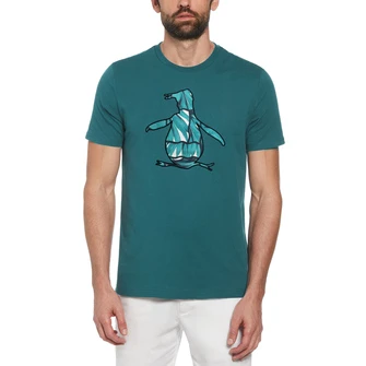 Camiseta moda estampada manga corta verde