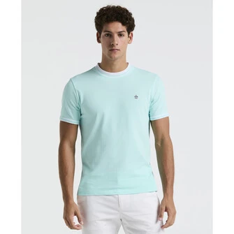 Camiseta moda pique manga corta verde