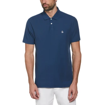 Polo moda interlock manga corta aqua