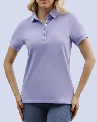 Blusa sport slim fit manga corta lila