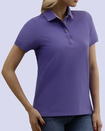Blusa sport slim fit manga corta morado