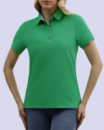 Blusa sport slim fit manga corta verde