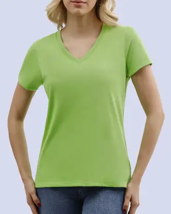 Blusa sport slim fit manga corta verde claro