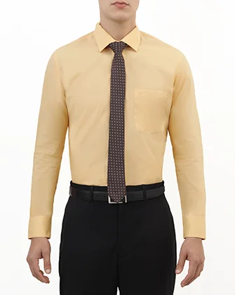 Camisa de vestir clásica ambar manga larga slim fit