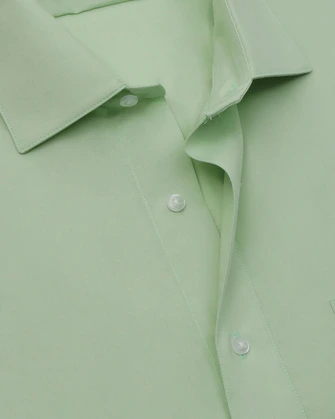 Camisa slim fit manga larga color verde claro