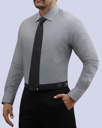 Camisa vestir lisa slim fit