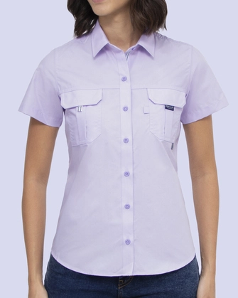Blusa casual manga corta performance lila
