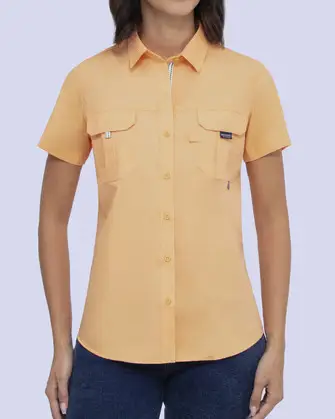 Blusa casual manga corta performance amarilla