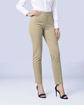Pantalón de vestir slim beige