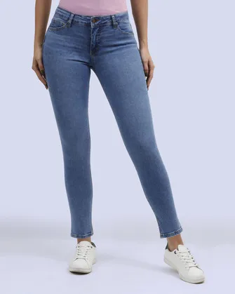 Jeans levanta pompa skinny tiro alto 451 celeste