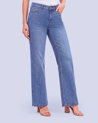 Jeans  tipo campana 471 tiro alto azul claro
