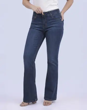 Jeans  tipo campana 471 tiro alto azul