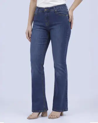 Jeans  tipo campana 471 tiro alto azul