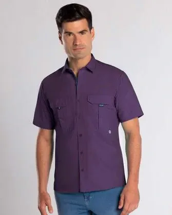 Camisa casual manga corta   performance  púrpura
