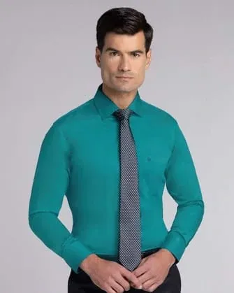 Camisa turquesa 2025 hombre con corbata