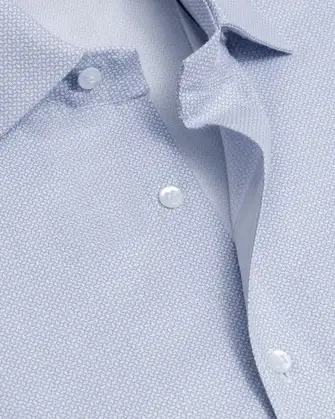 Camisa de vestir estampada piqué gris manga larga
