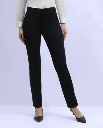 Pantalón casual para dama negro slim fit