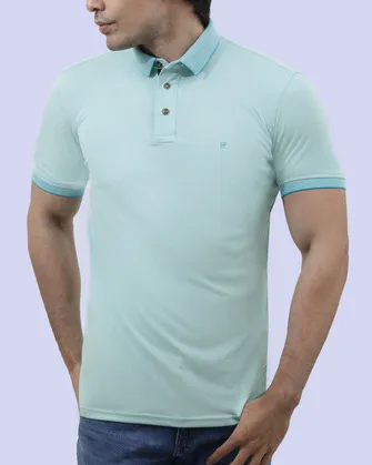 Camisa sport diseño slim fit manga corta verde