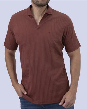 Camisa sport diseño slim fit manga corta vino