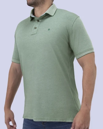 Camisa sport diseño slim fit manga corta verde