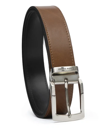 Cinturón casual reversible café