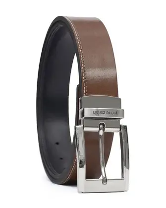 Cinturón casual reversible café